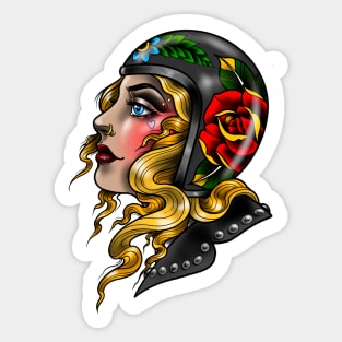 Biker Chick Sticker